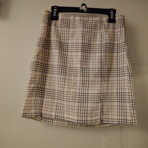 pink plaid mini skirt